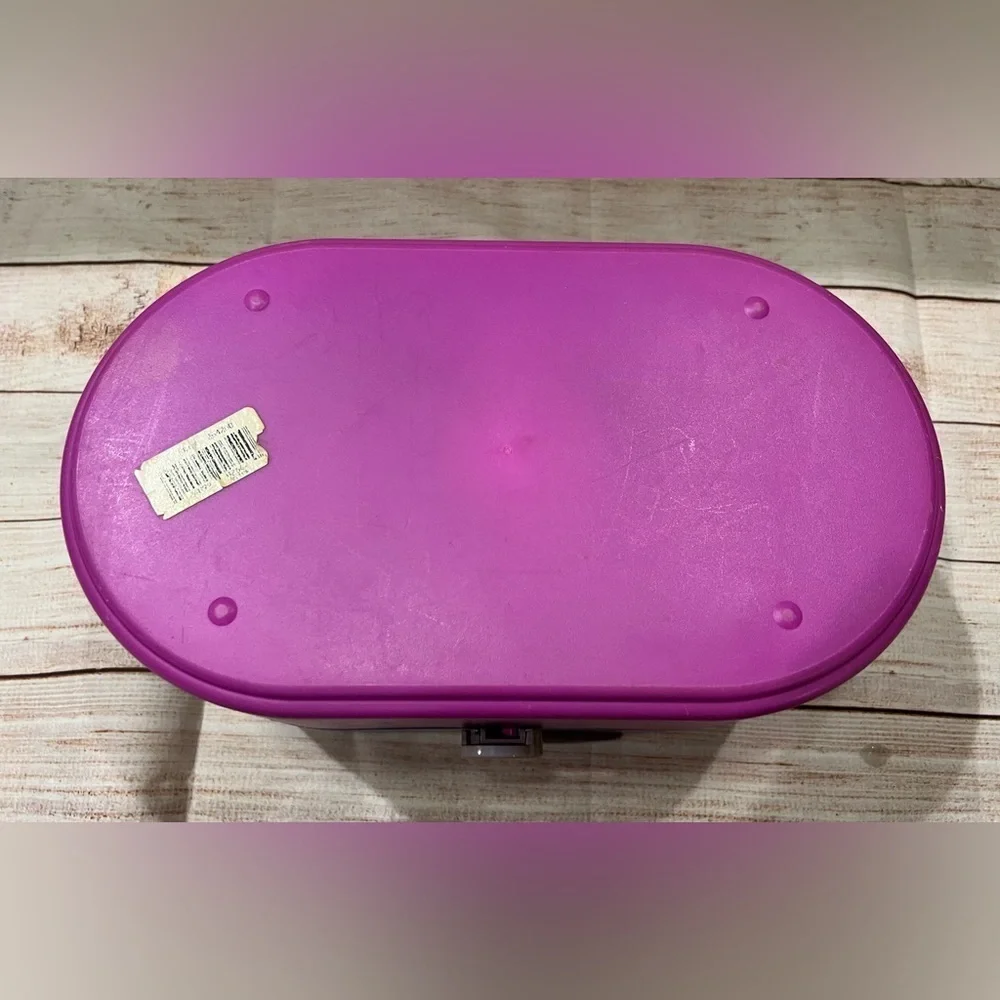 Caboodles Cosmetic Makeup Case 2642 Purple 80s Vintage w/ Mirror